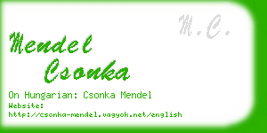 mendel csonka business card